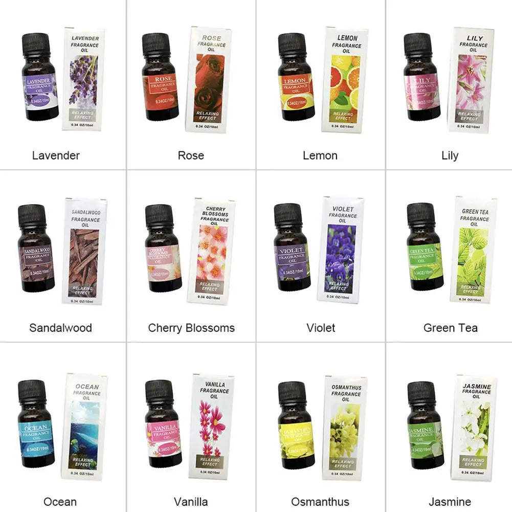 10ml Plant Essential Oil Water-soluble Car Air Humidifier Freshener Diffuser Lavender Jasmine Pure Natural Oil