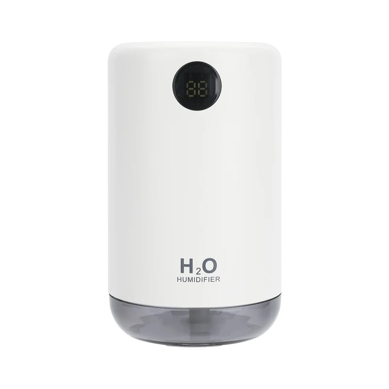 Home Table Wireless Ultrasonic Air Humidifier, Portable Mini Aroma Water Mist Diffuser, Battery Life Show, 500ml, 2000mAh