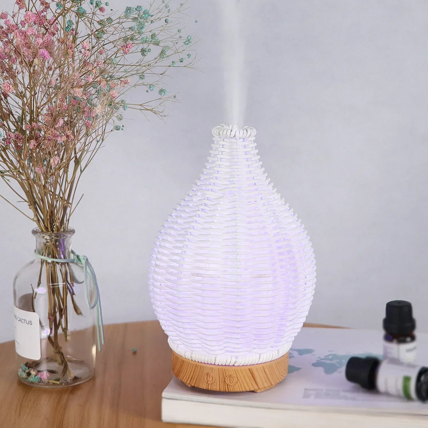 USB Electronic Ultrasonic Water Fragrance Essential Oil Diffuser Home Room Fragrance Mini Vase Air Humidifier