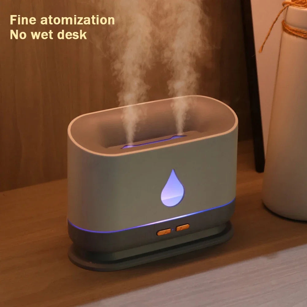 1L Essential Oil Diffuser Large Capacity Aroma Humidifier Double-nozzle USB Portable Ultrasonic with LED Lamp for Bedroom Home