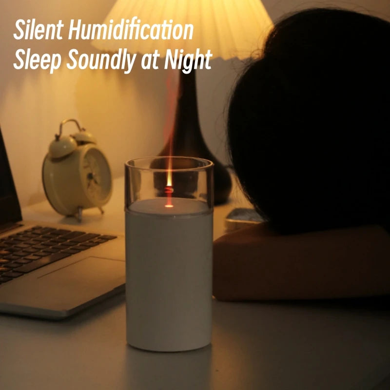 Creative Candle Light Aromatherapy Diffuser USB Charging Ultrasonic Cool Water Fragrance Air Humidifier Home Mini Aroma Diffuser