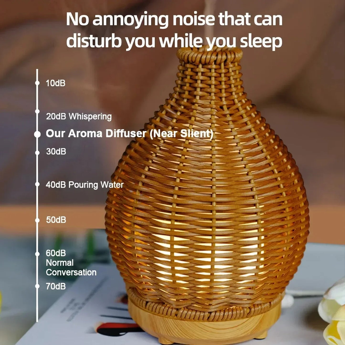 USB Electronic Ultrasonic Water Fragrance Essential Oil Diffuser Home Room Fragrance Mini Vase Air Humidifier