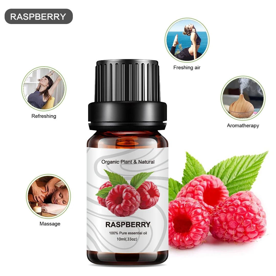 10ml Essential Oil Organic Plant 33 FLAVOR DIY Aromatherapy Plaster Candle Soap Making Aroma Fragrance Oil for Diffuser Sleep