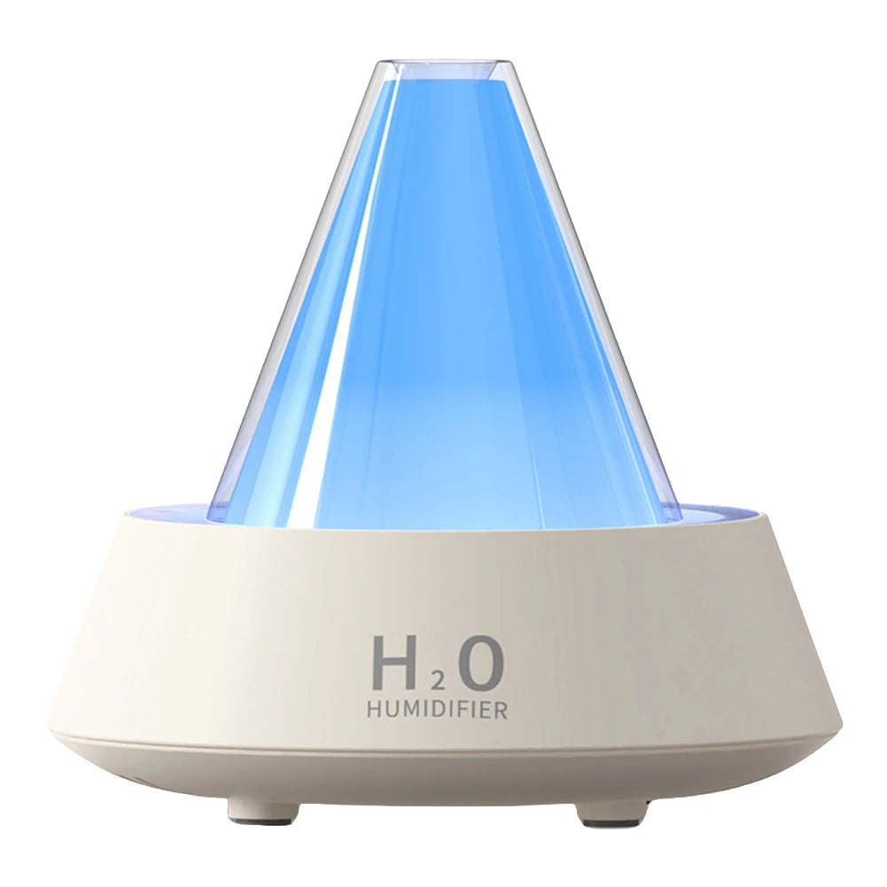 LED Volcano Flame Aromatherapy Diffuser with 7 Color Light Air Fresh Scented Oil Diffusers Humidifier USB Powered for Bedroom