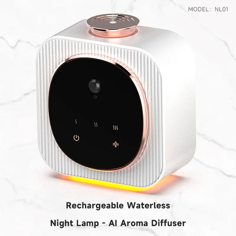 Pure Aroma Rechargeable Nebulizer Diffuser Wall Mounted Touch Sensor Essential Oil Aromatherapy Household Use Fragrance