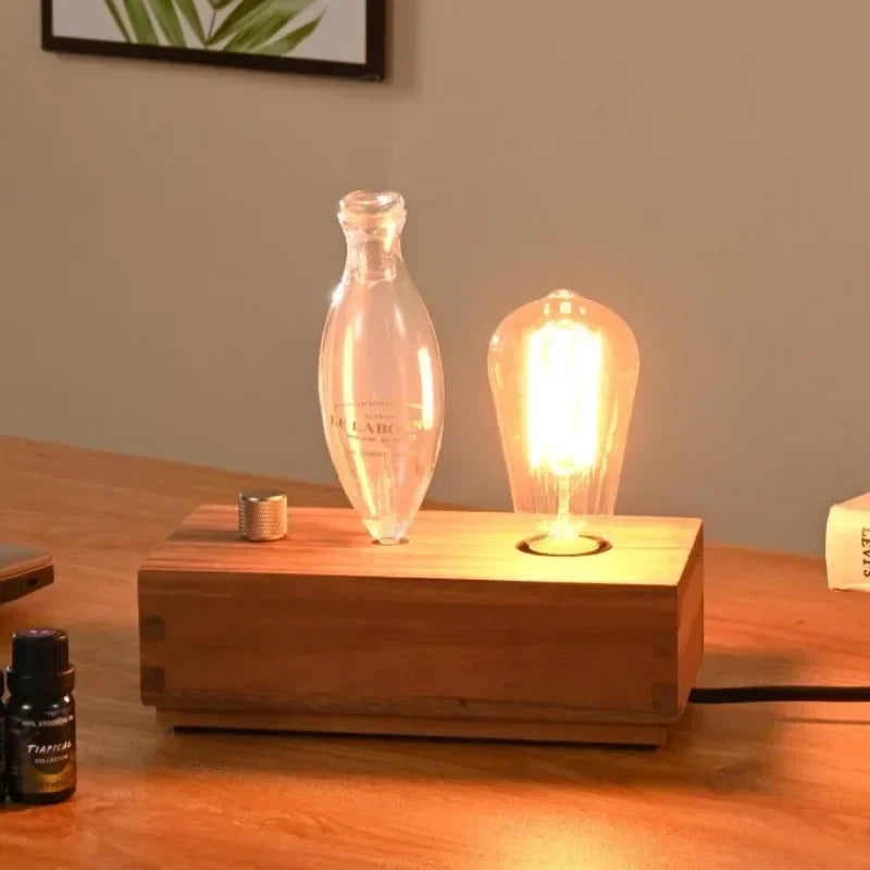 Aroma Diffuser Vintage Tungsten Filament Lamp Aromatherapy Machine Humidifier Lighting Sandalwood Pure  Essential Oil Diffuser