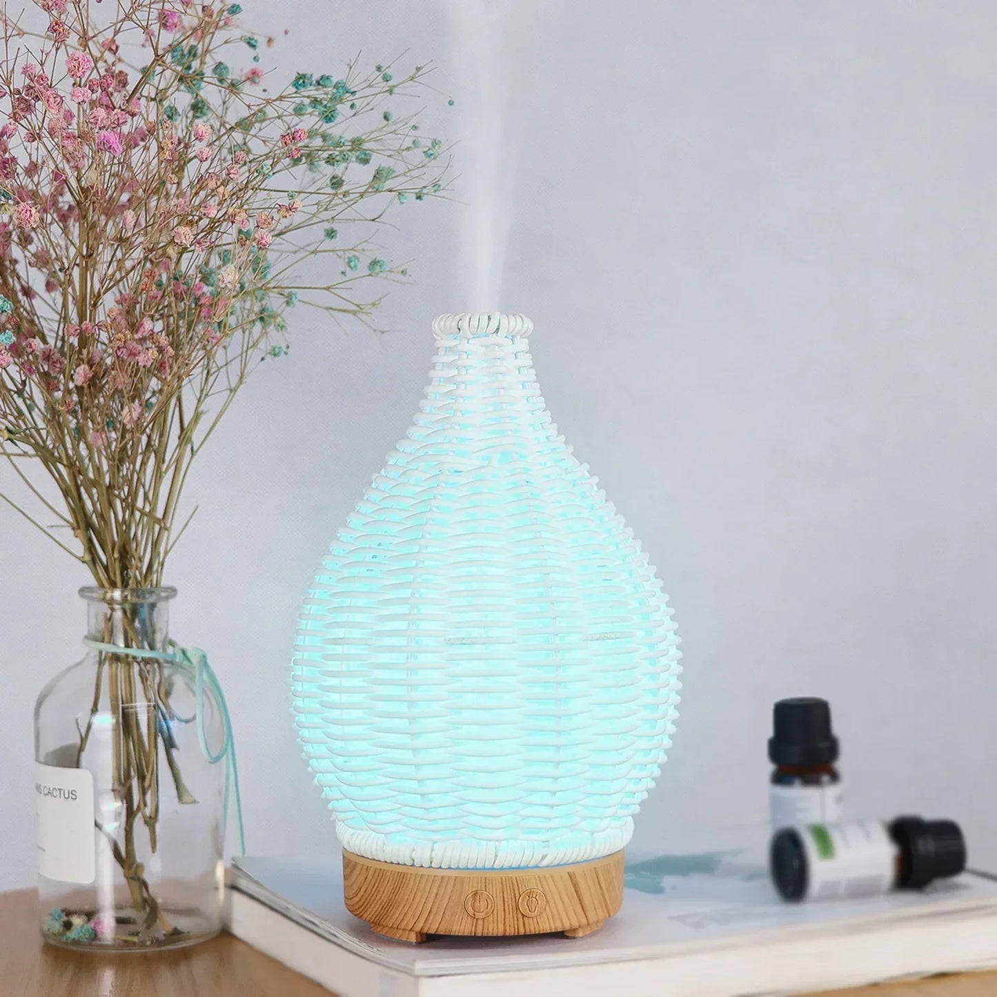 USB Electronic Ultrasonic Water Fragrance Essential Oil Diffuser Home Room Fragrance Mini Vase Air Humidifier