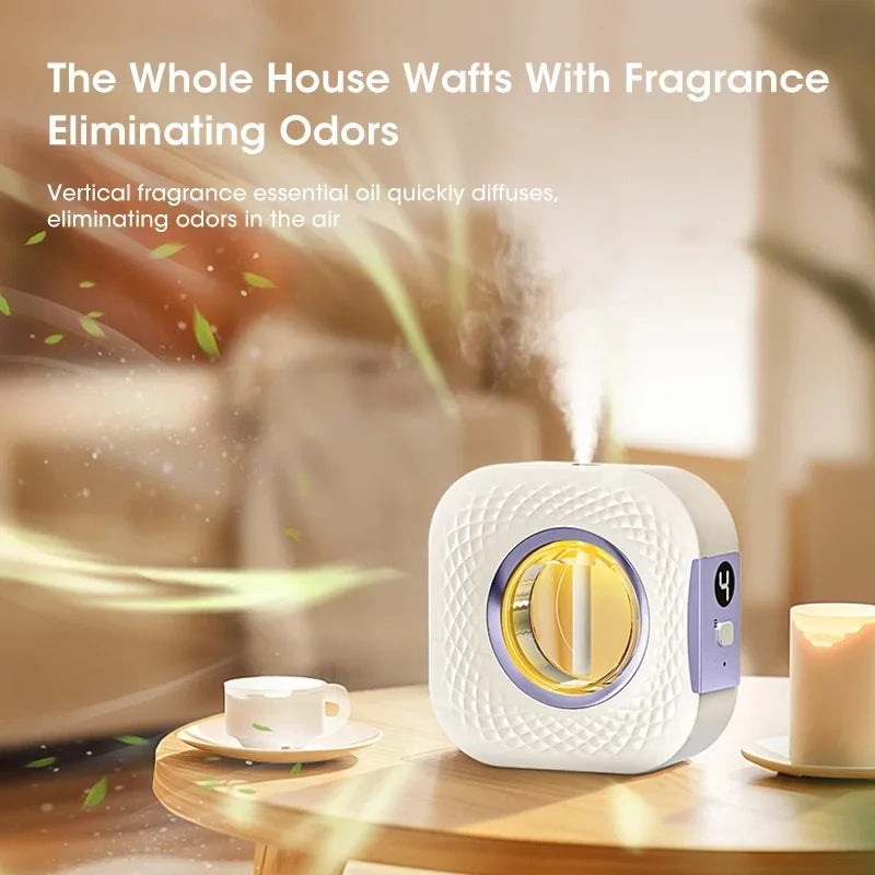 Diffuser Aromatherapy Machine USB Smart Air Purifier with Display LED Lighting